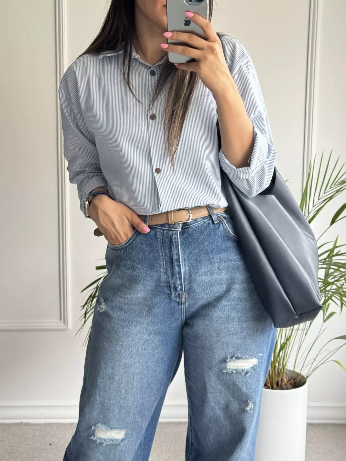 مانتو شومیزی راه راه ترندی